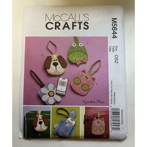 McCalls Crafts Sewing Pattern M5644 Cell Phone Case Uncut Little Girl Purse
